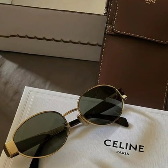 Celine gold sunglasses - Picture 2 of 4